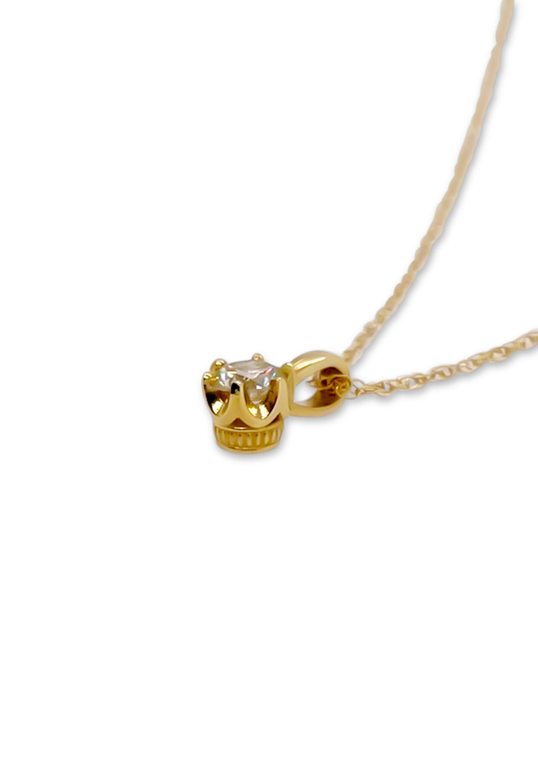 14K Yellow Gold 0.40 Carat Diamond Necklace
