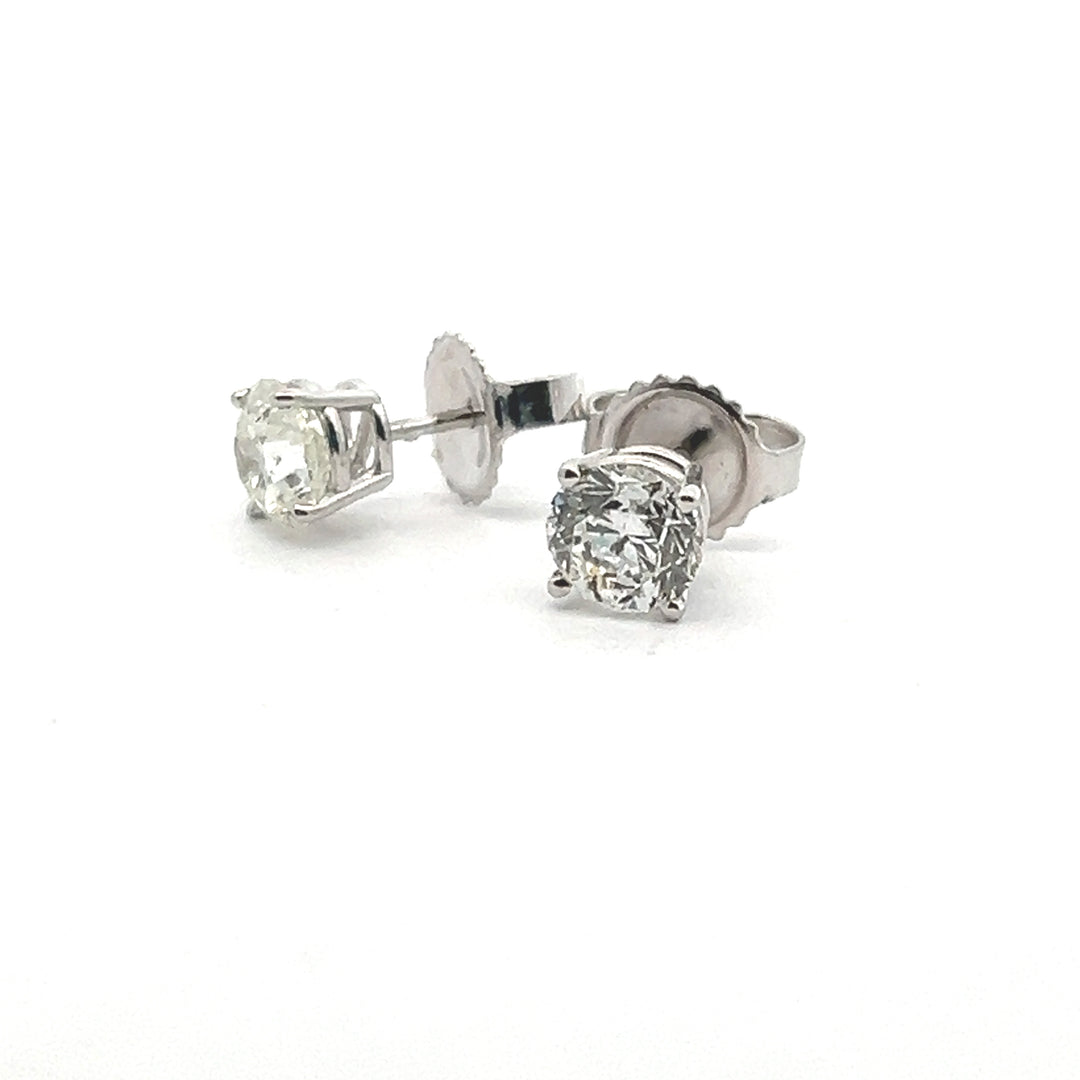 14K White Gold 1.50 Carat Diamond Stud Earring