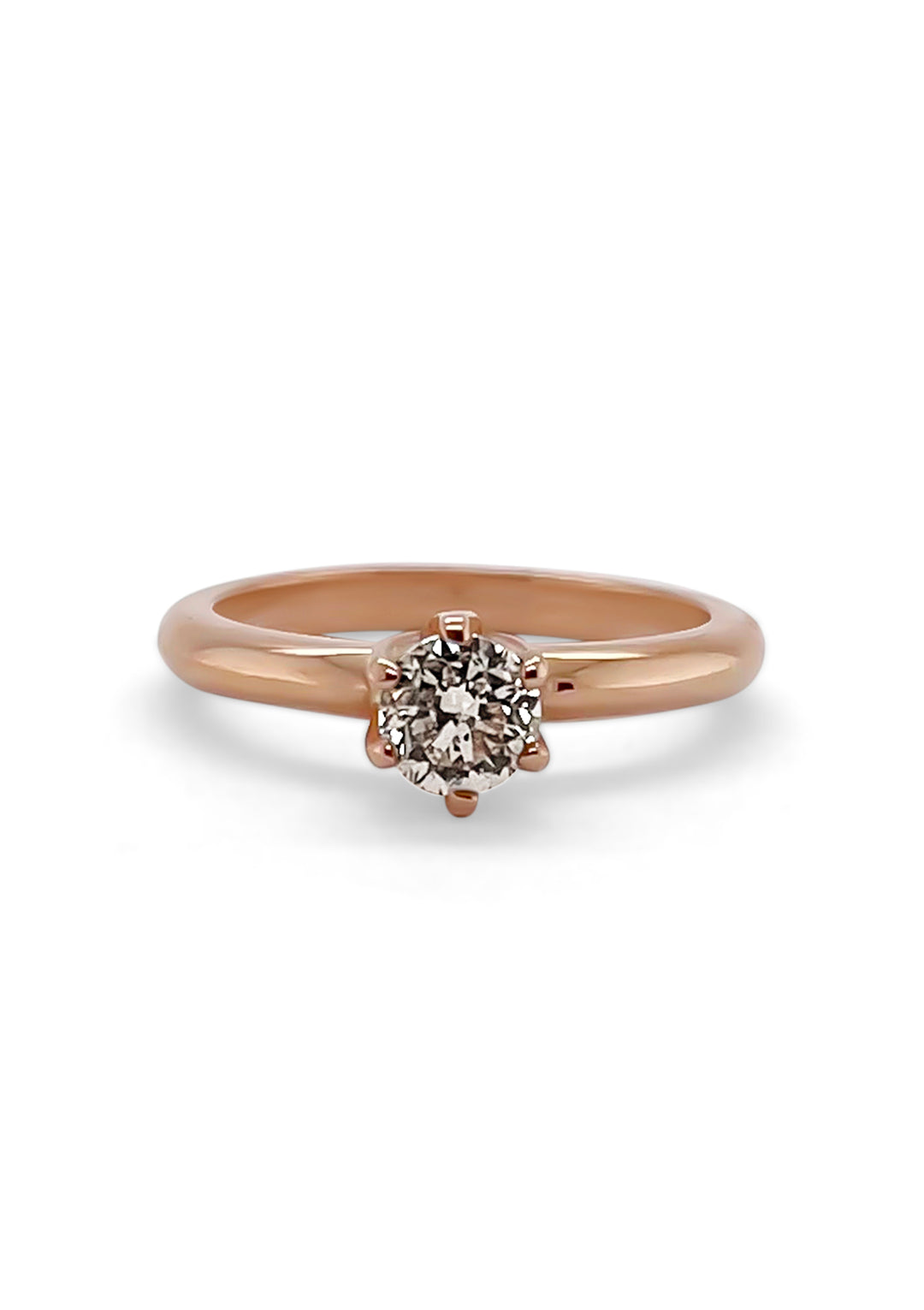 14K Rose Gold .60 Carat Diamond Solitaire Engagement Ring