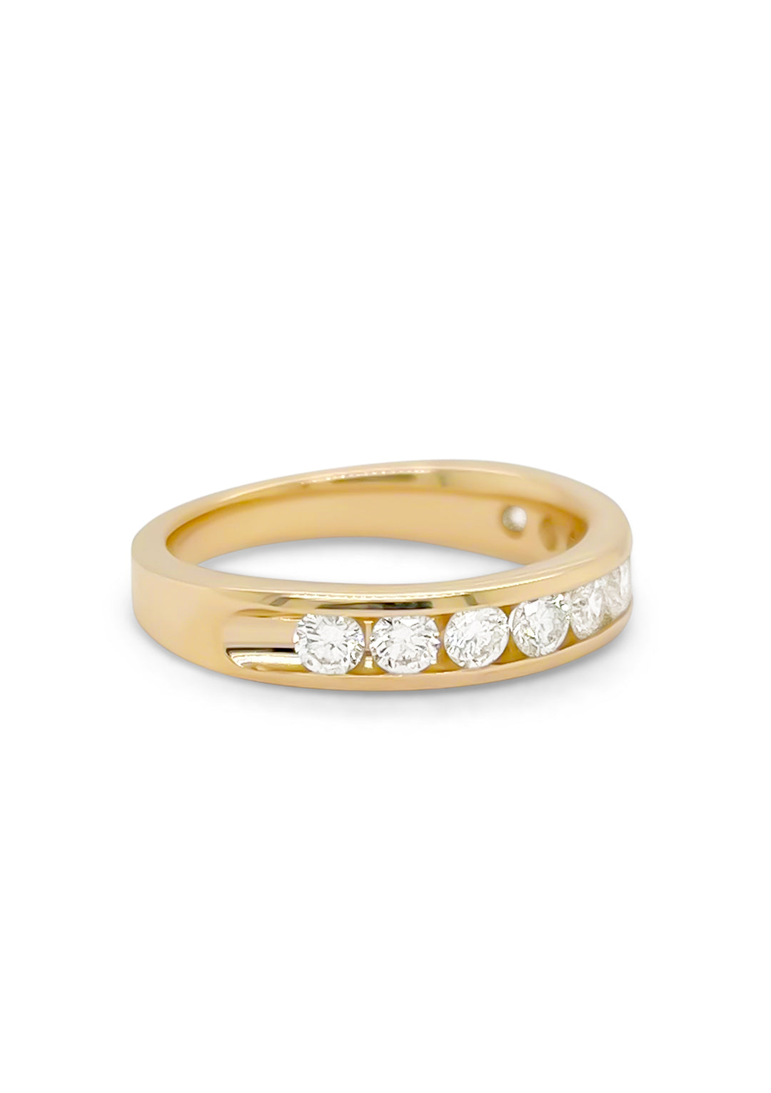 14K Yellow Gold .75cttw Diamond Channel Band