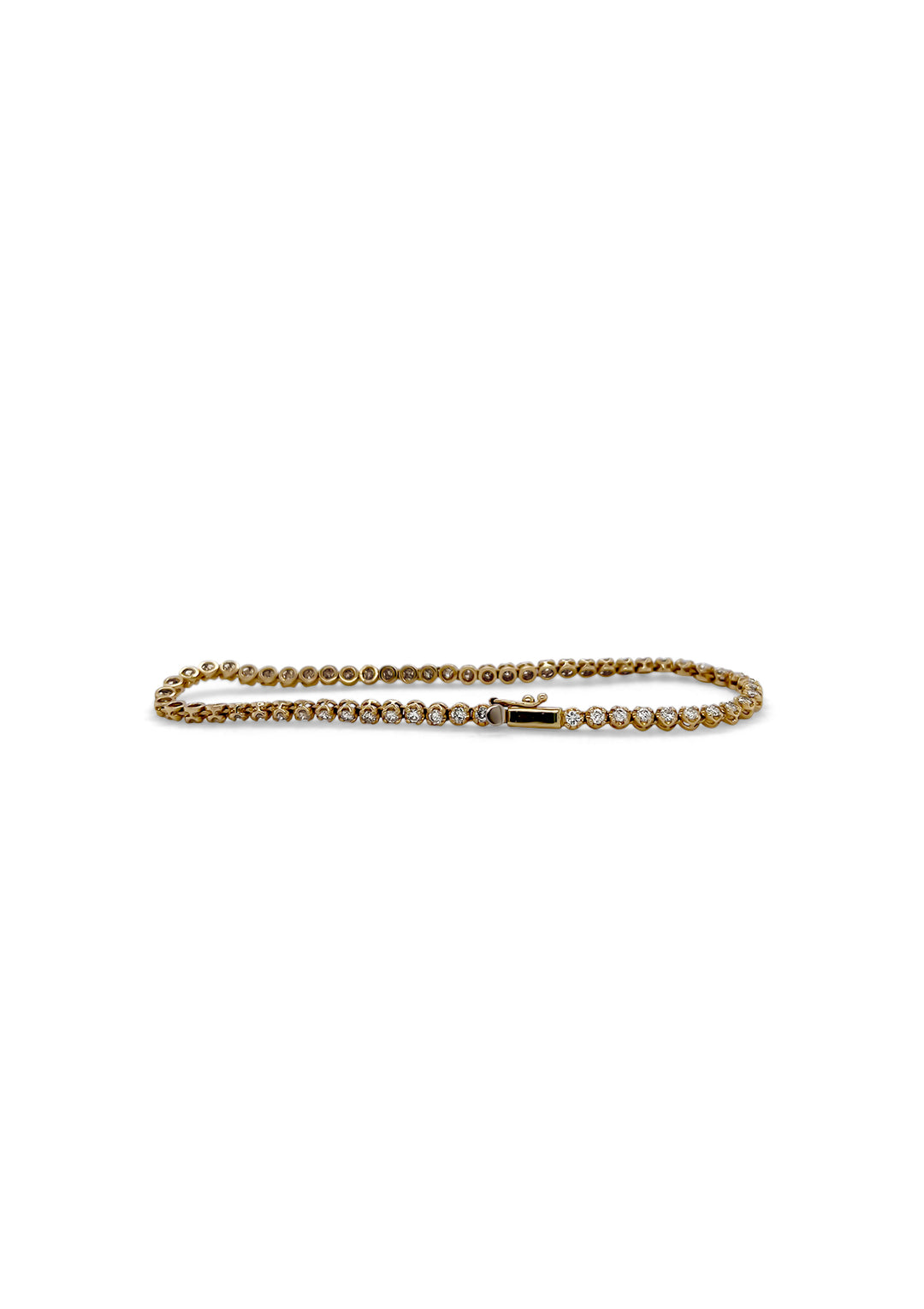 14K Yellow Gold 1.83 Carat Diamond Tennis Bracelet