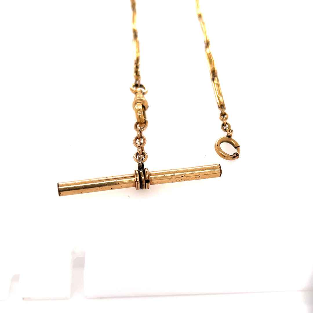 14K Yellow Gold Filled Estate Watch Fob Chain