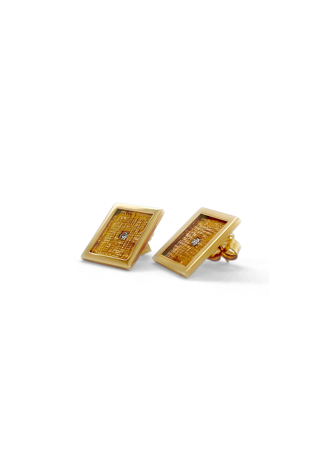 14K Yellow Gold Estate Diamond Stud Earrings