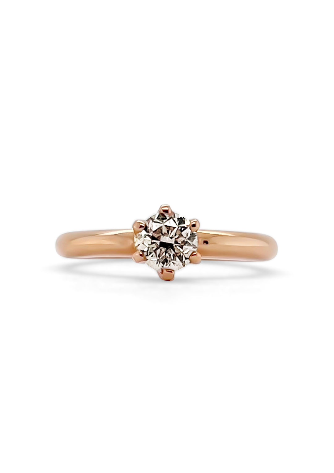 14K Rose Gold .60 Carat Diamond Solitaire Engagement Ring