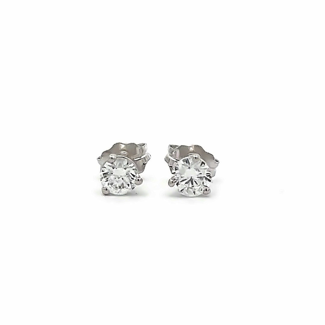 14K White Gold 0.75 Carat Lab- Grown Diamond Stud Earrings