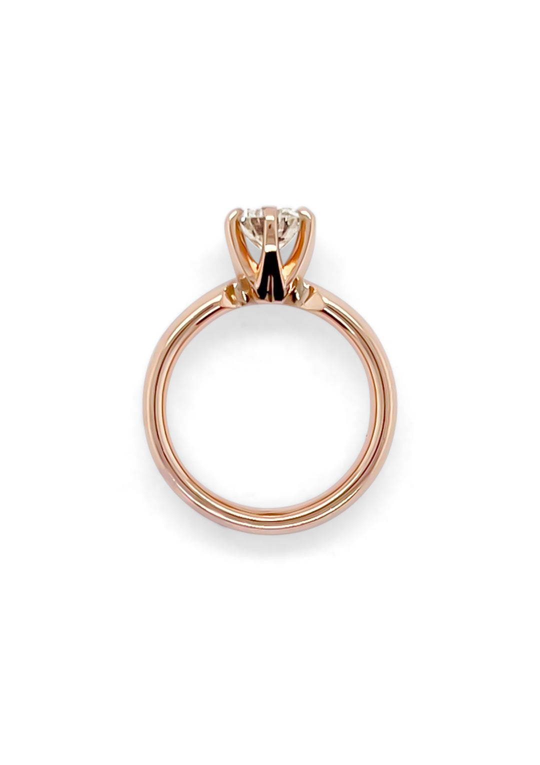 14K Rose Gold 1.00 Carat Diamond Solitaire