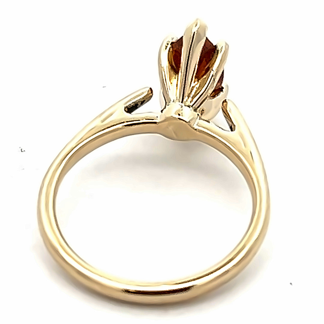 14K Yellow Gold Marquise Madeira Citrine Ring