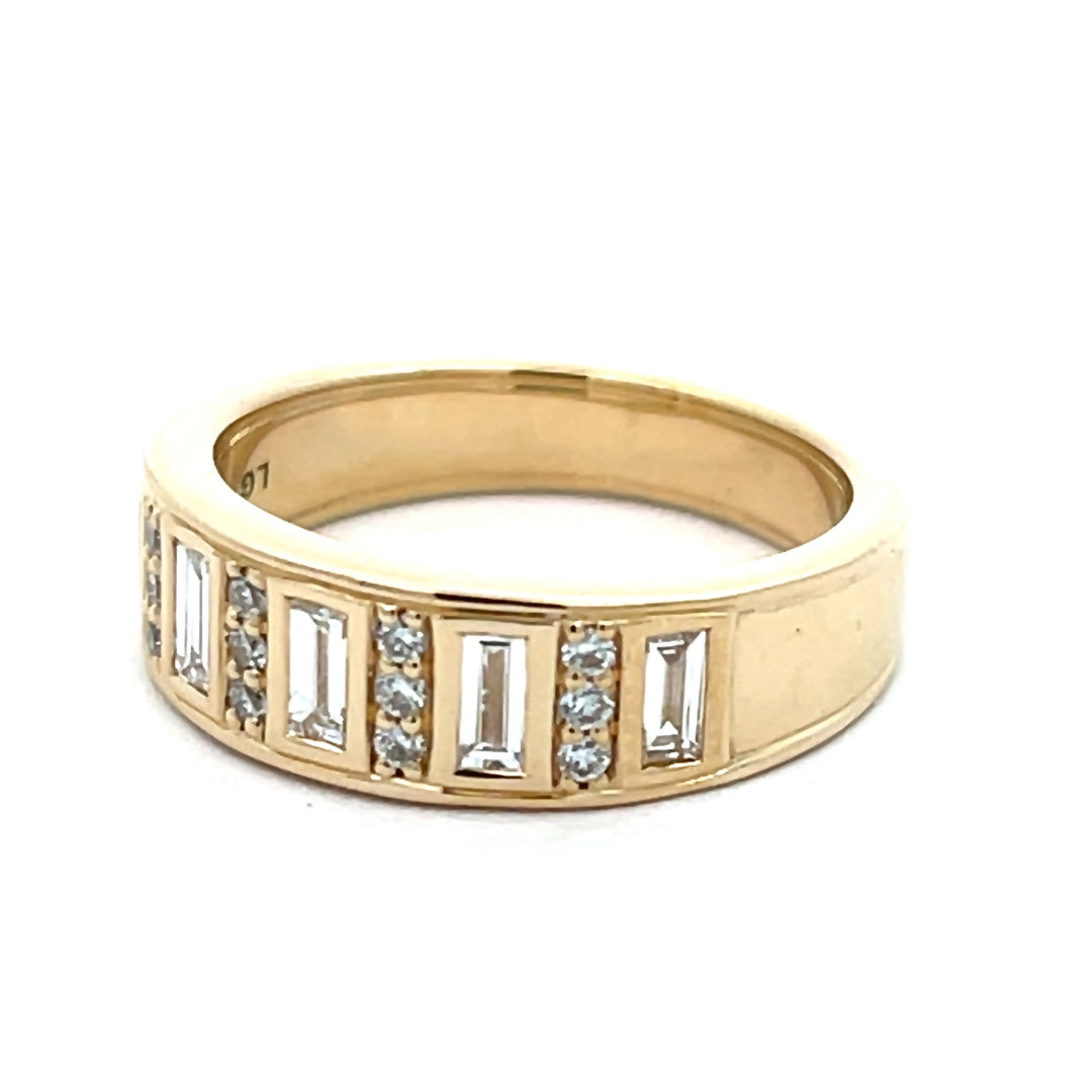 14K Yellow Gold 0.65 Carat LAB Grown Diamond Band