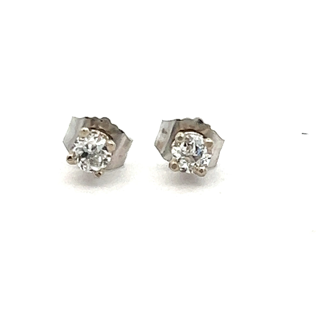 14K White Gold 0.23 Carat Diamond Stud Earrings