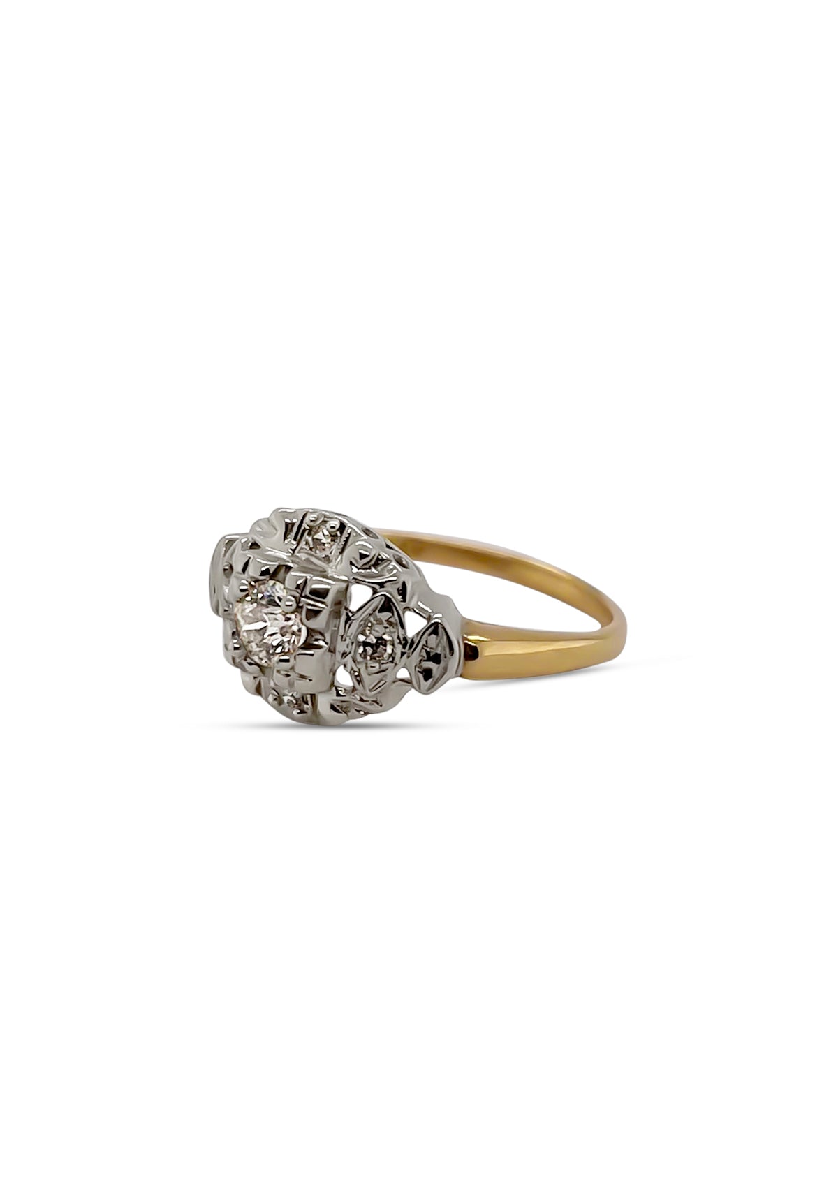 At Auction: 14KWG .25CT DIAMOND RING, SIZE 8.75