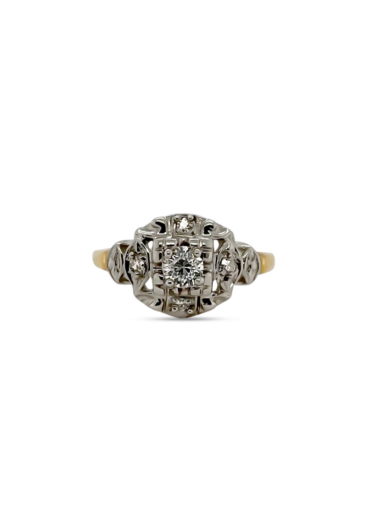 Five Baguette Diamonds Engagement Ring - 0.25 Carat Diamond Ring – ARTEMER