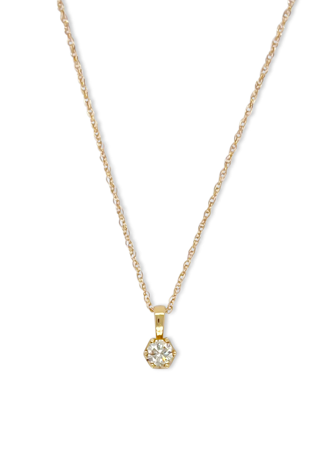 14K Yellow Gold 0.40 Carat Diamond Necklace