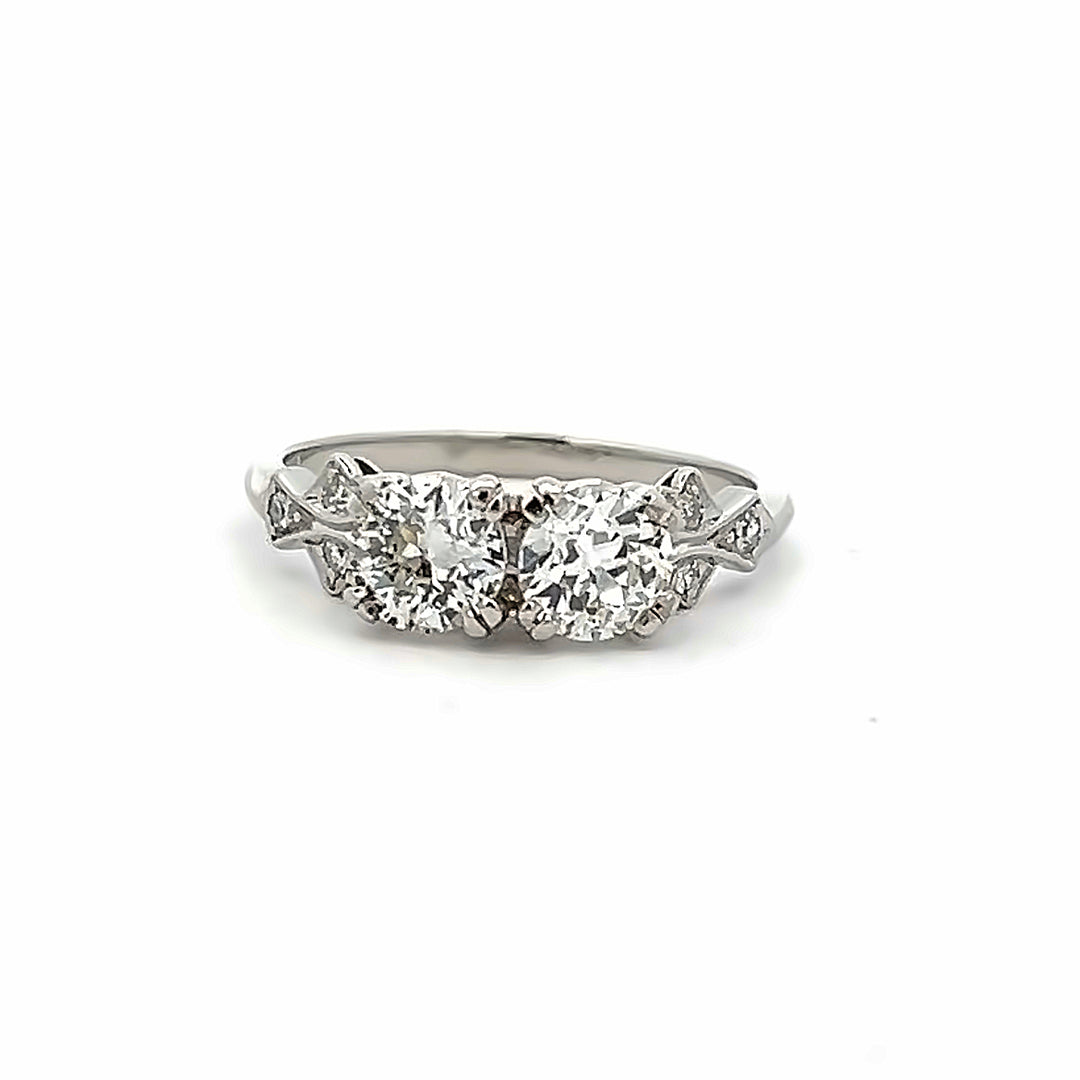 Platinum Estate 1.51 Carat Old European Cut Diamond Ring