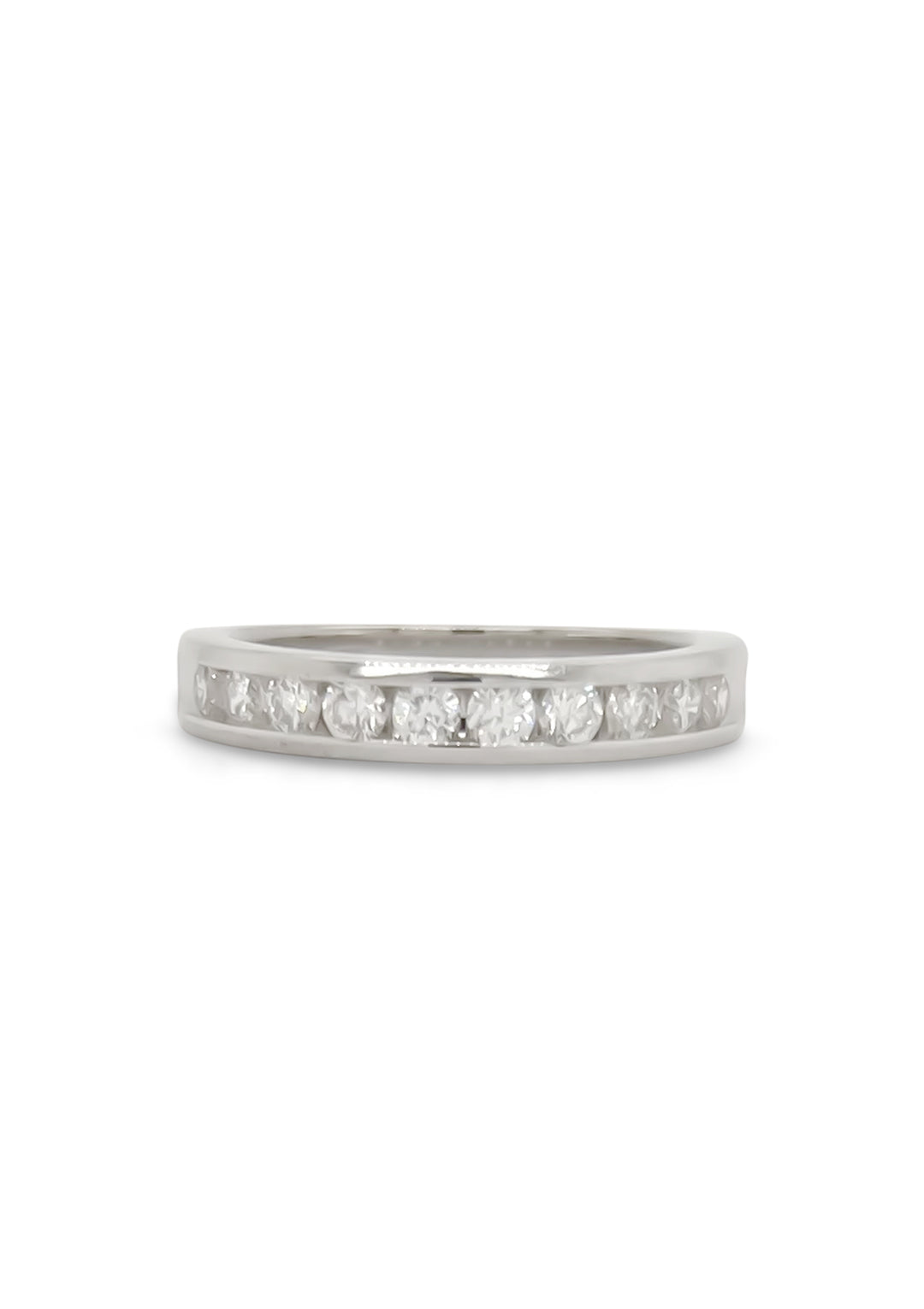 14K White Gold .50 Carat Diamond Channel Band