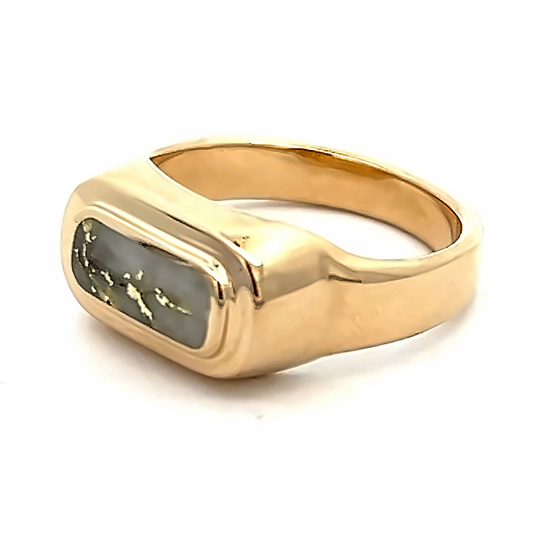 14K Yellow Gold Gold Quartz Ring By James Hawkes Designs