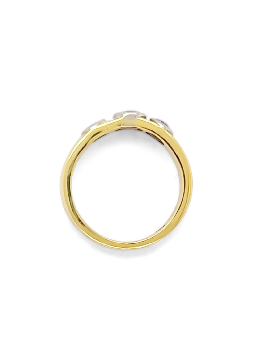 18K Yellow Gold 0.55 Carat Diamond Bezel Set Band