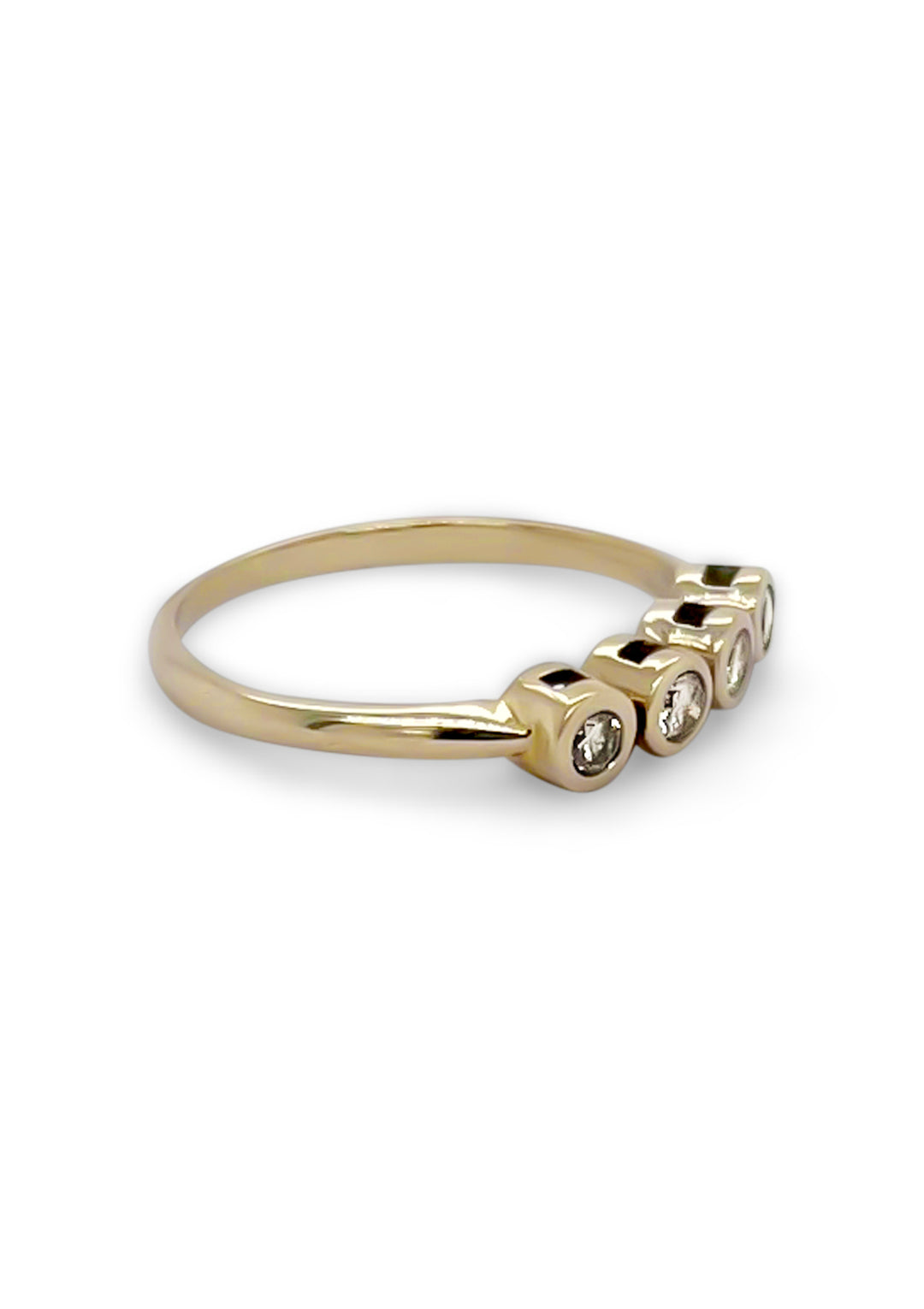 14K White Gold 0.20 Carat Diamond Bezel Ring