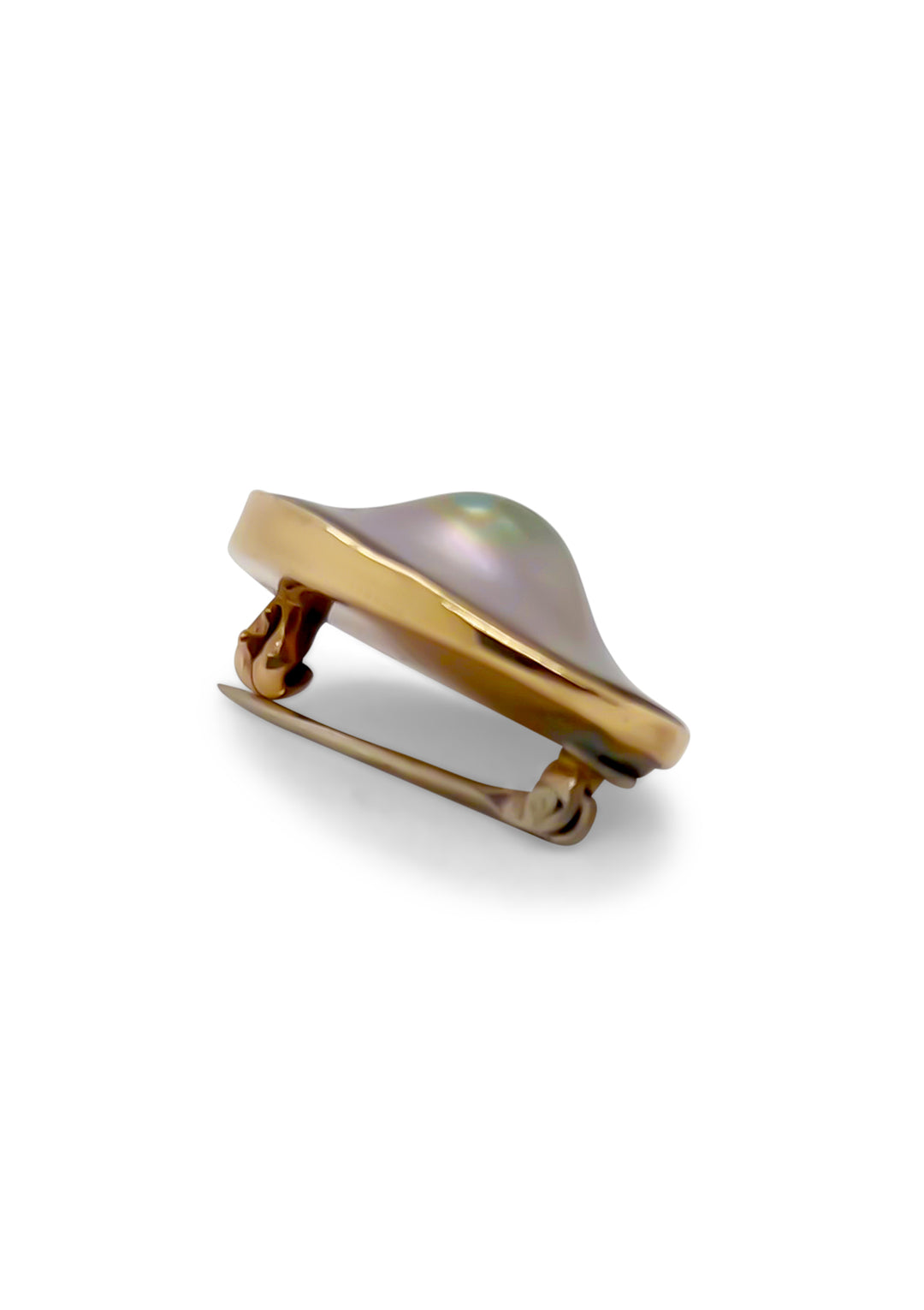 10K Yellow Gold Blister Pearl Pin