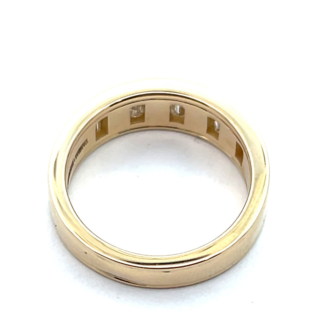 14K Yellow Gold 0.65 Carat LAB Grown Diamond Band